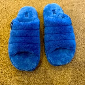 UGG Fluff You Slippers (rare blue color)